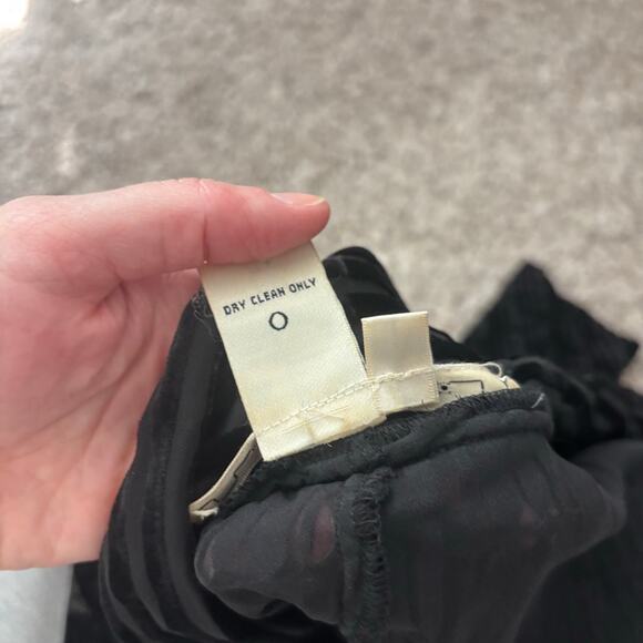 Max Studio Black Silk Blend Velvet Burnout Open Front Draped Cardigan Sz L - Picture 5 of 10